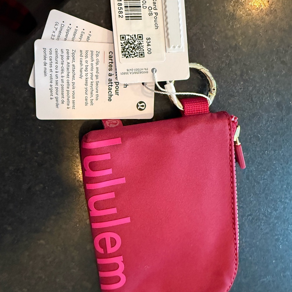Lululemon Athletica Pink Key & Card Holder